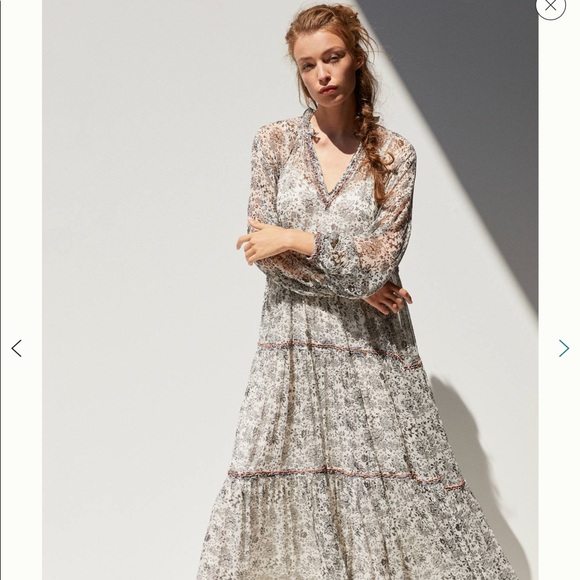 Romilly Tiered maxi dress Anthropologie size large - Picture 2 of 11